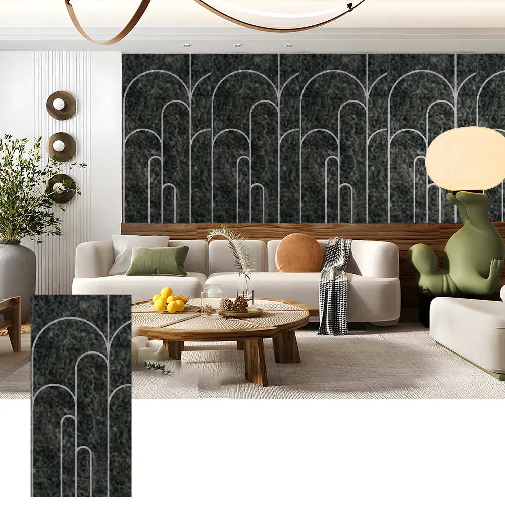 3D PET Acoustic Wall Panels ສໍາລັບຕົກແຕ່ງພາຍໃນ