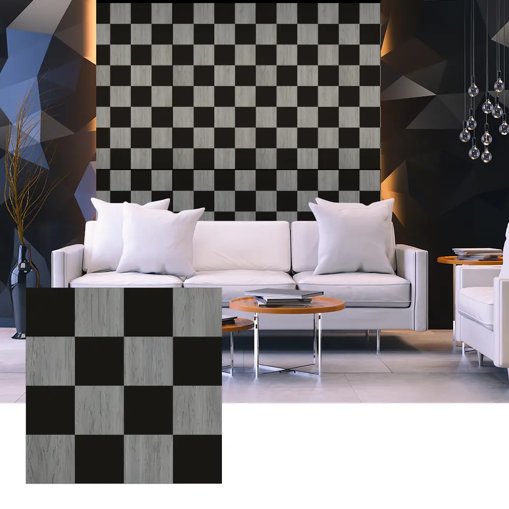 3D Wood Veneer Acoustic Panels ສໍາລັບການອອກແບບກໍາແພງພາຍໃນ