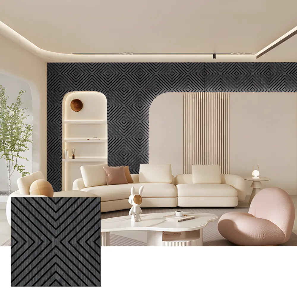 Akupanel Wood Acoustic Wall Panels ສໍາລັບການນໍາໃຊ້ພາຍໃນ