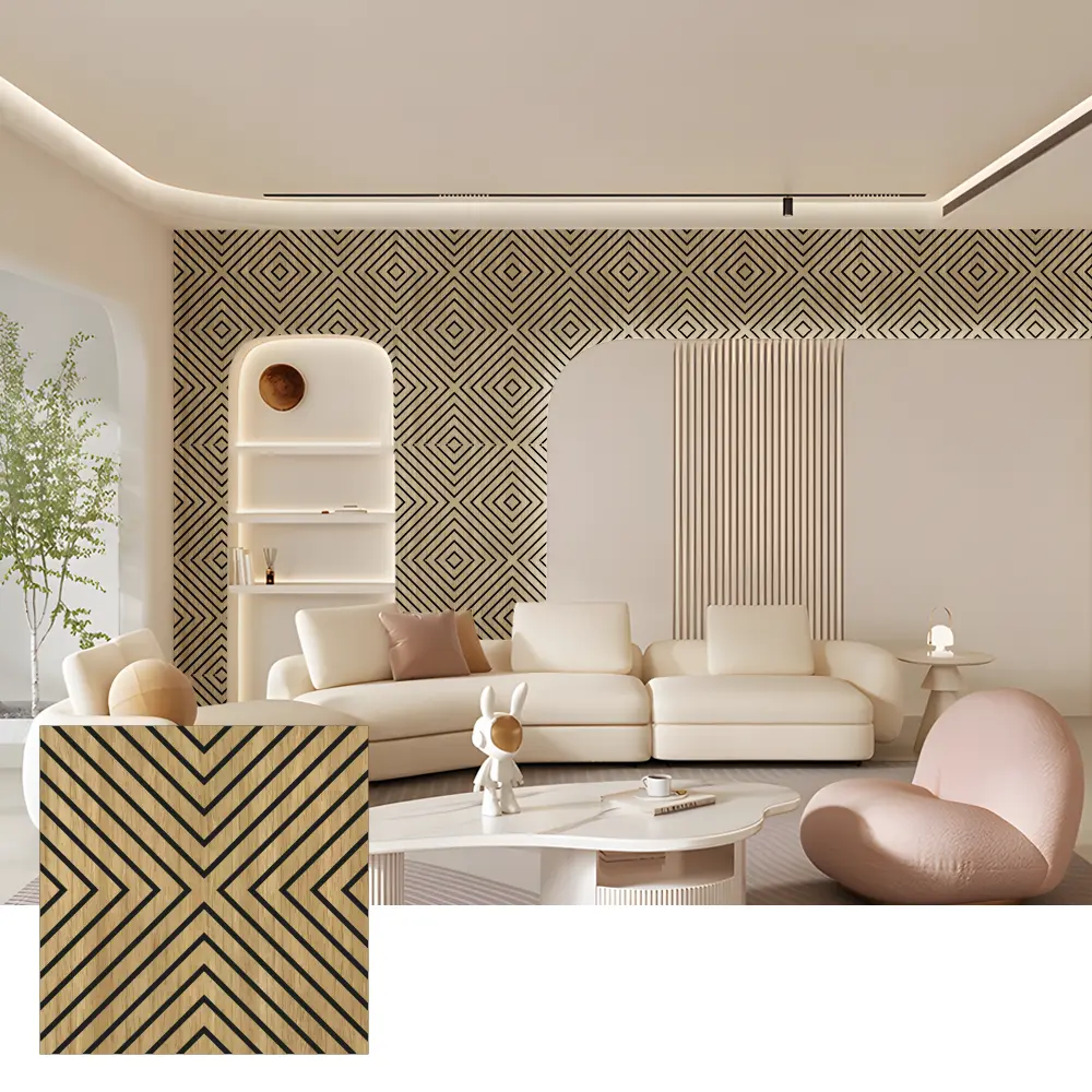 Akupanel Wood Acoustic Wall Panels ສໍາລັບການນໍາໃຊ້ພາຍໃນ
