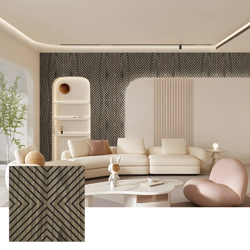 Akupanel Wood Acoustic Wall Panels ສໍາລັບການນໍາໃຊ້ພາຍໃນ