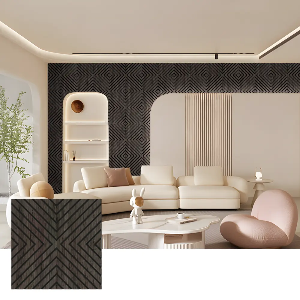 Akupanel Wood Acoustic Wall Panels ສໍາລັບການນໍາໃຊ້ພາຍໃນ