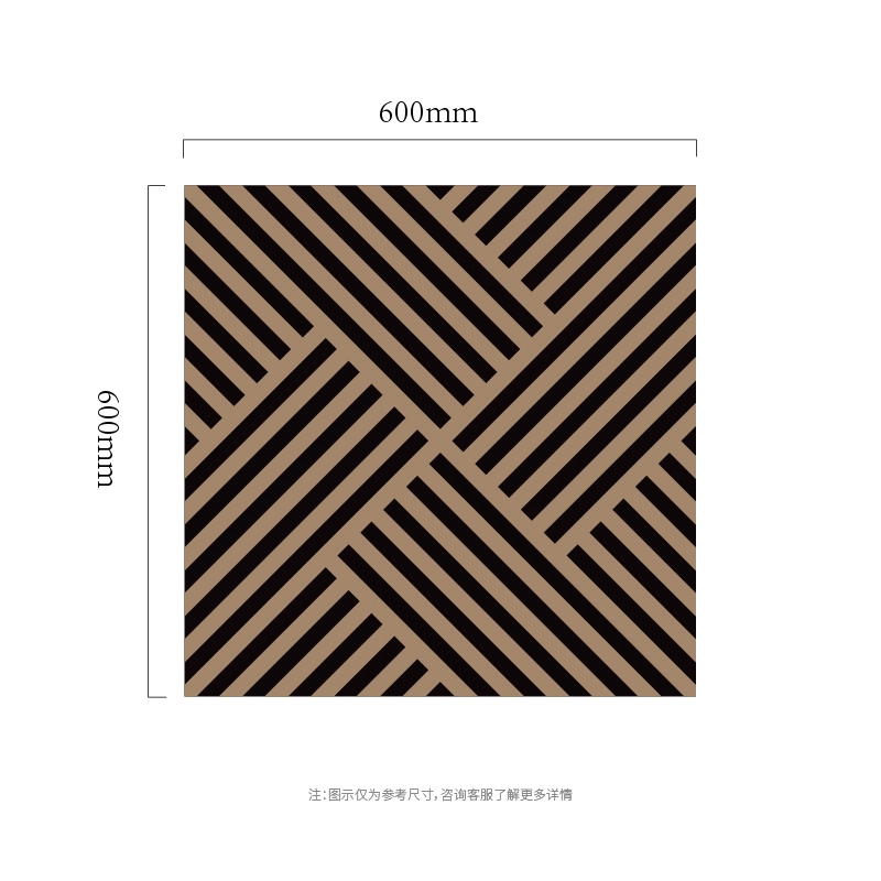 Crosshatch Linear MDF-on-PET ກະ ດານ ກະ ດານ ອາ ຄູ ຕິກ
