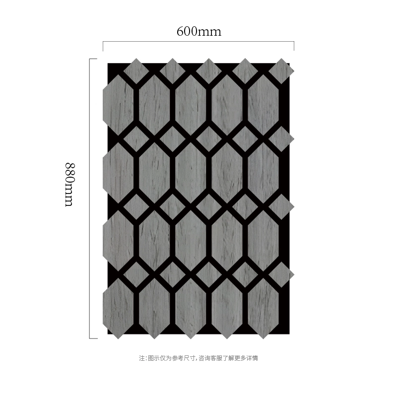 ກະດານຕິດຝາອັດສະລິຍະ MDF-on-PET Hexagon Lattice