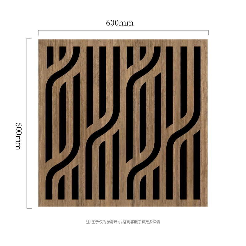 Flow Ribbon ສະລັອດຕິງ MDF-on-PET ແຜງຜະຫນັງ Acoustic