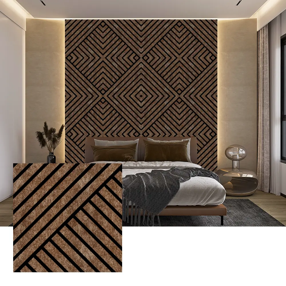 Indoor PET Acoustic Wall Panels ສໍາລັບການຫຼຸດຜ່ອນສິ່ງລົບກວນ Indoor PET Acoustic Wall Panels ສໍາລັບການຫຼຸດຜ່ອນສິ່ງລົບກວນ