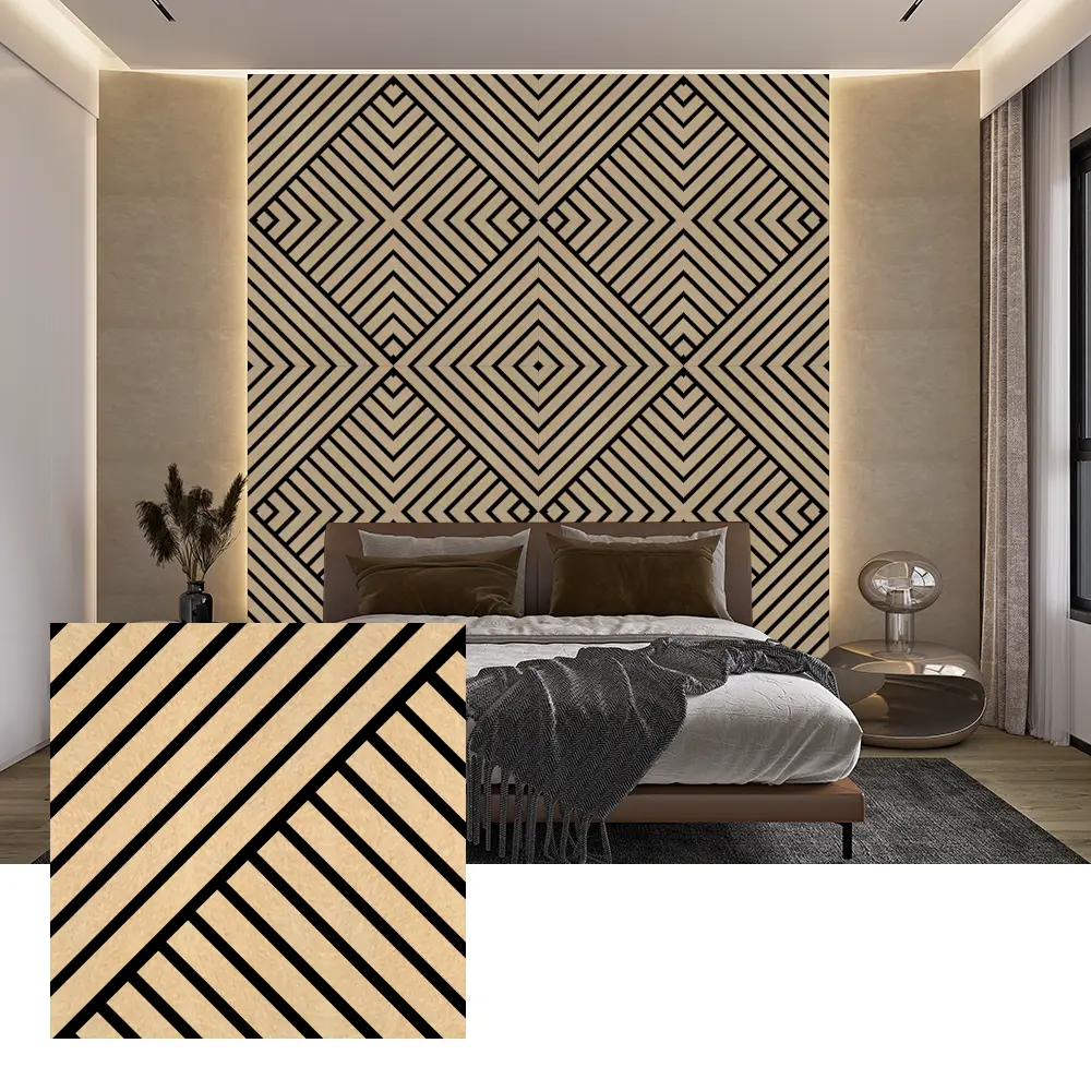 Indoor PET Acoustic Wall Panels ສໍາລັບການຫຼຸດຜ່ອນສິ່ງລົບກວນ