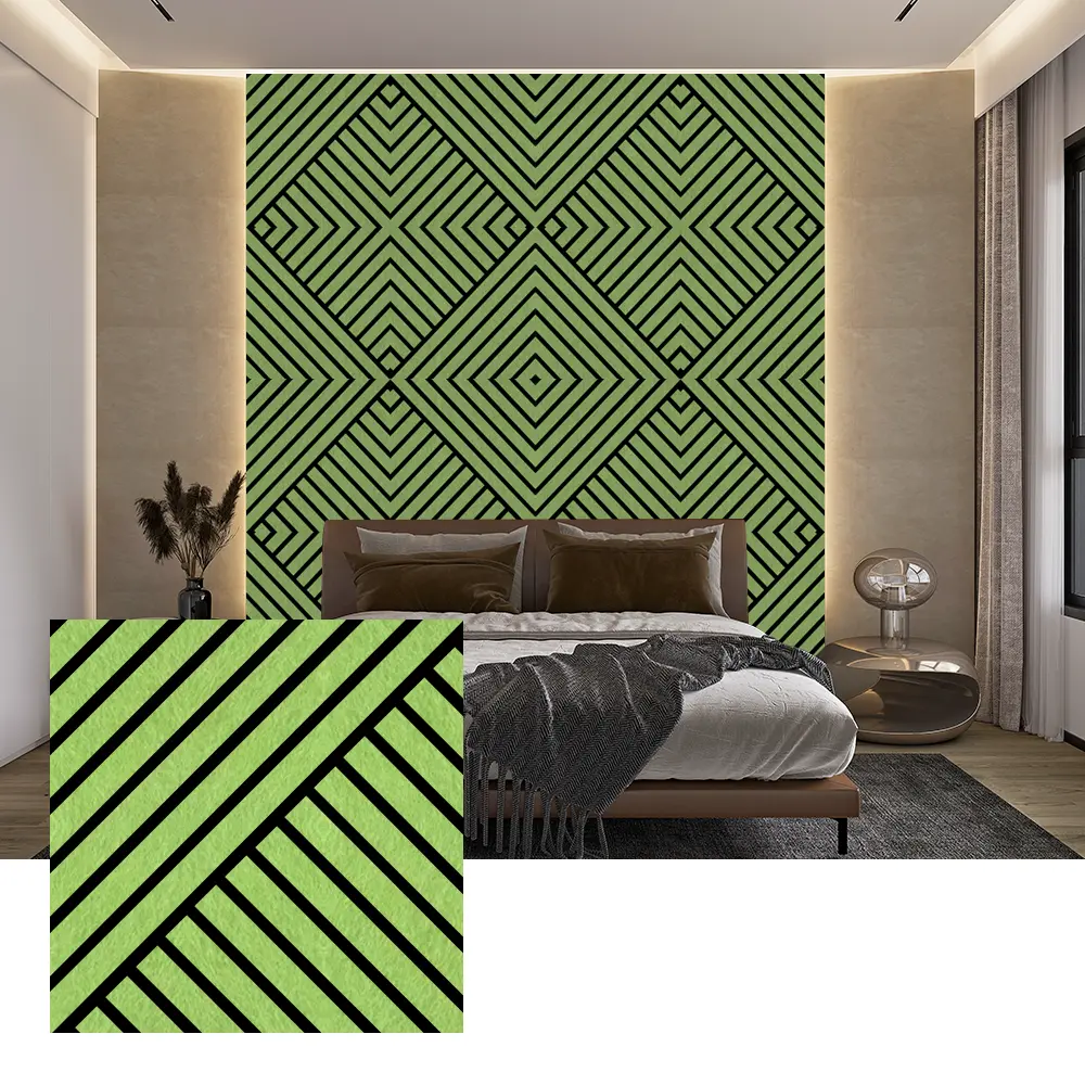 Indoor PET Acoustic Wall Panels ສໍາລັບການຫຼຸດຜ່ອນສິ່ງລົບກວນ