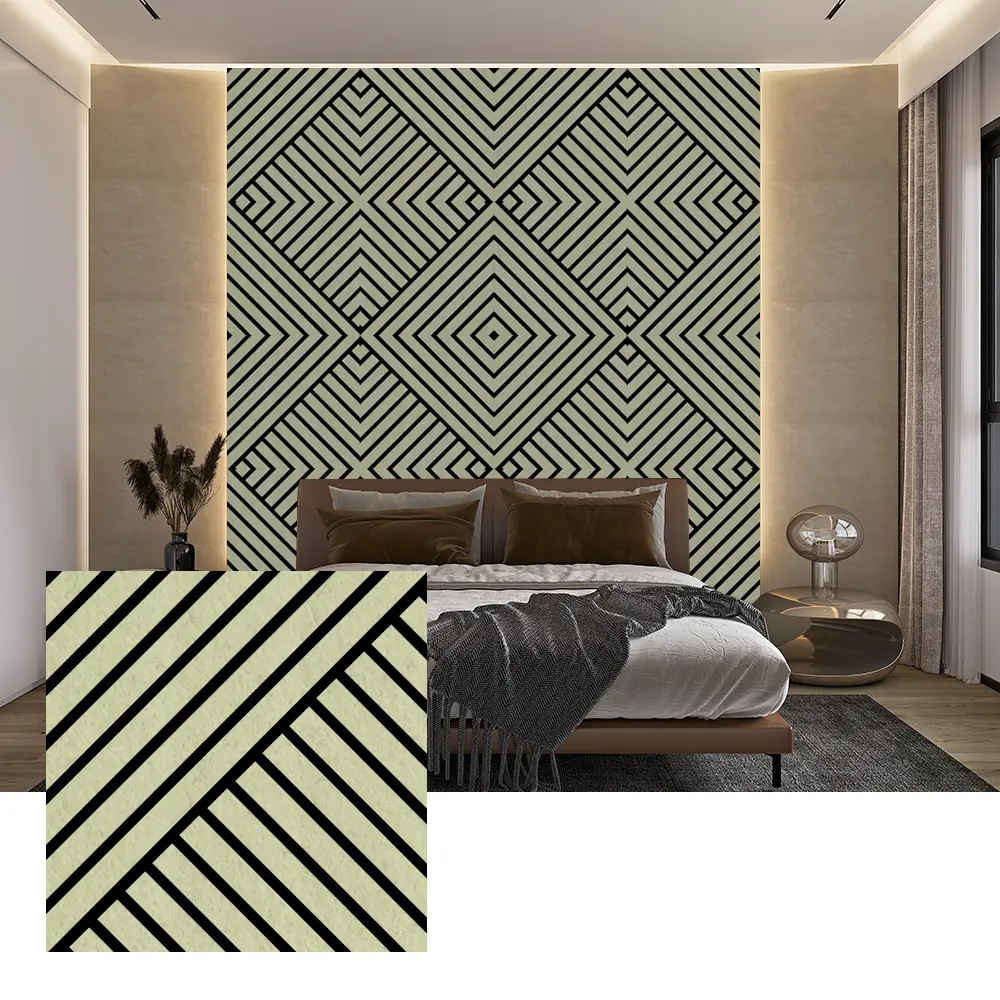 Indoor PET Acoustic Wall Panels ສໍາລັບການຫຼຸດຜ່ອນສິ່ງລົບກວນ