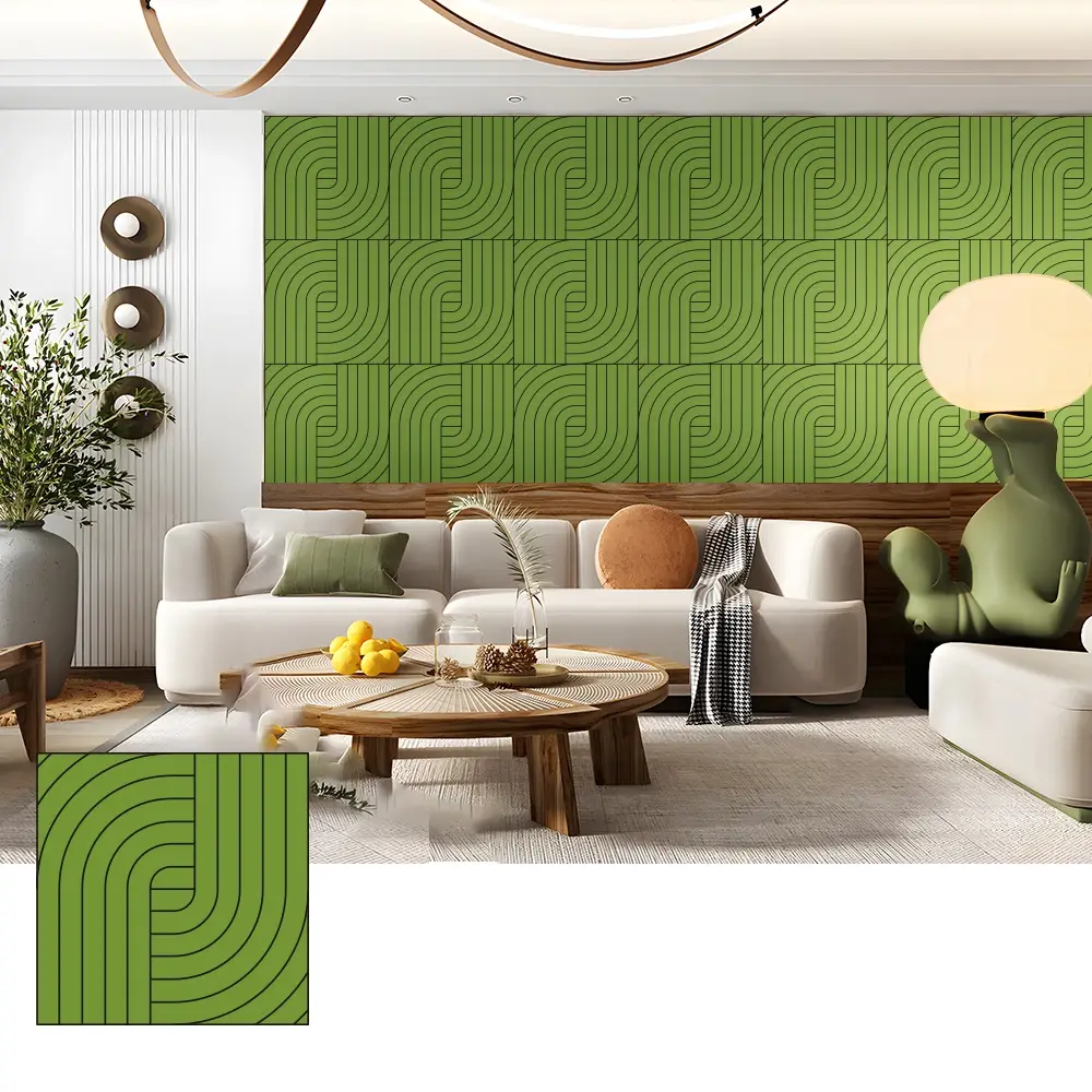 ການຫຼຸດຜ່ອນສິ່ງລົບກວນ PET Acoustic Panels ສໍາລັບພື້ນທີ່ພາຍໃນ
