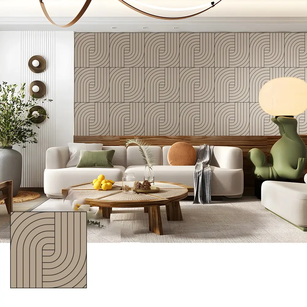ການຫຼຸດຜ່ອນສິ່ງລົບກວນ PET Acoustic Panels ສໍາລັບພື້ນທີ່ພາຍໃນ