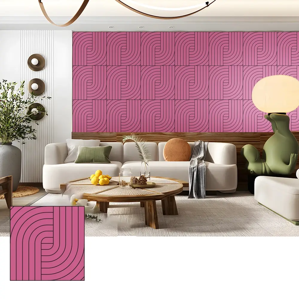 ການຫຼຸດຜ່ອນສິ່ງລົບກວນ PET Acoustic Panels ສໍາລັບພື້ນທີ່ພາຍໃນ