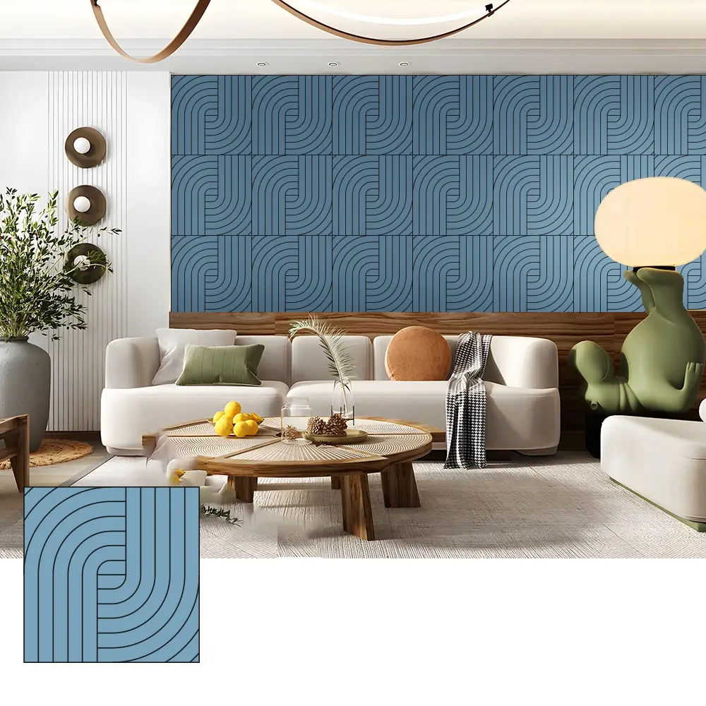 ການຫຼຸດຜ່ອນສິ່ງລົບກວນ PET Acoustic Panels ສໍາລັບພື້ນທີ່ພາຍໃນ