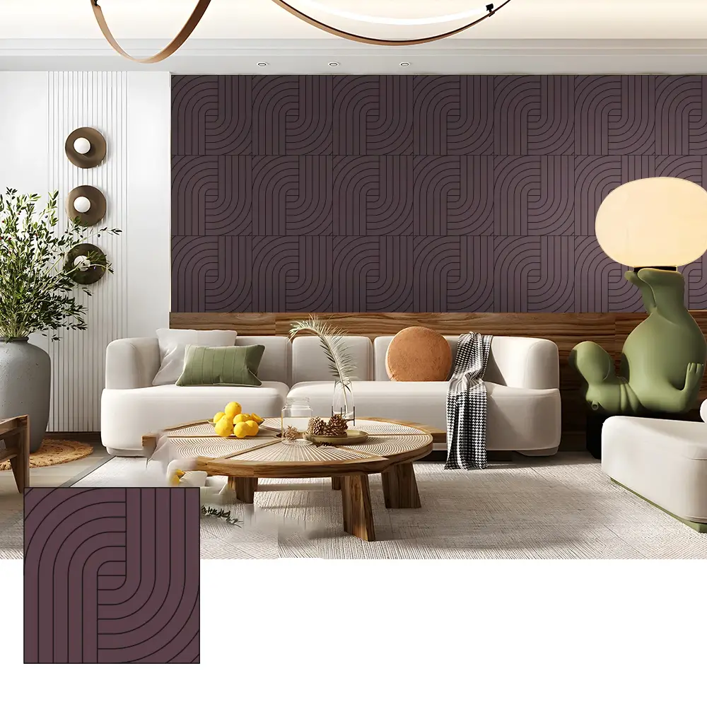 ການຫຼຸດຜ່ອນສິ່ງລົບກວນ PET Acoustic Panels ສໍາລັບພື້ນທີ່ພາຍໃນ