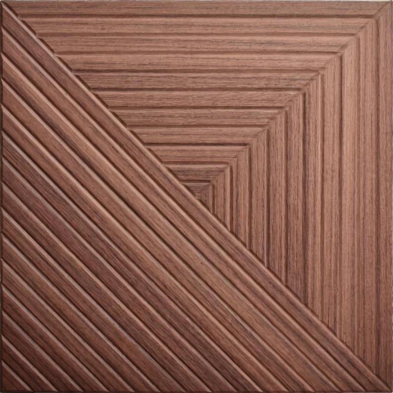 Wonear Luxury Residence Framed Diagonal Wood Acoustic Panel