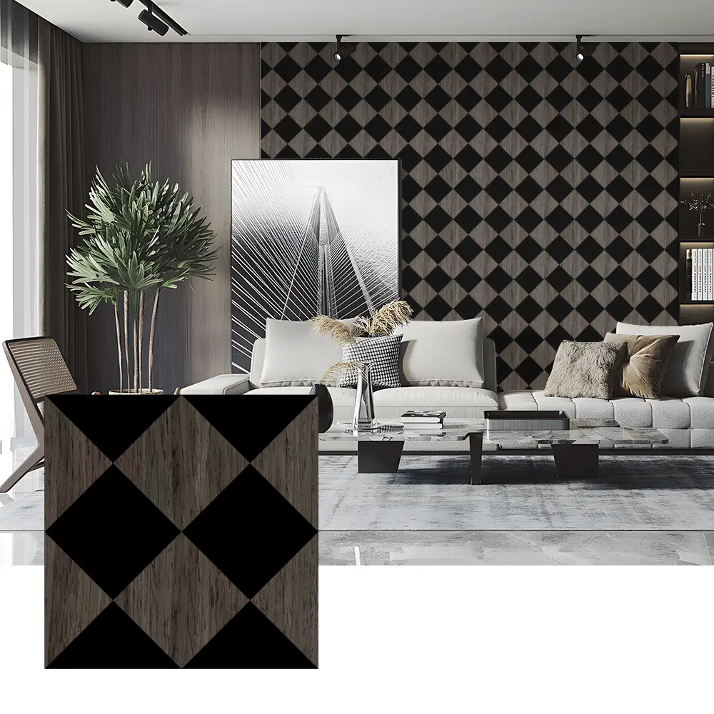 ໄມ້ veneer Acoustic Panels ສໍາລັບການຕົກແຕ່ງຝາຫ້ອງນອນ