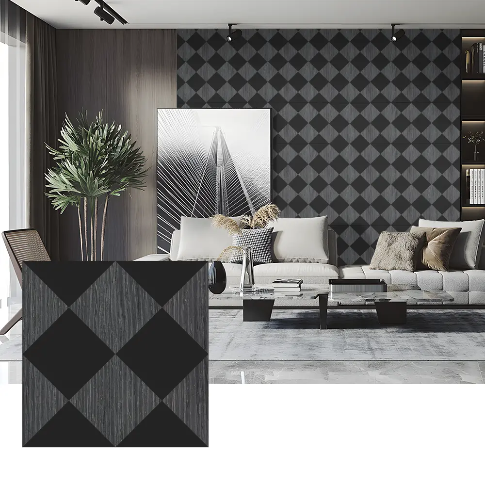 ໄມ້ veneer Acoustic Panels ສໍາລັບການຕົກແຕ່ງຝາຫ້ອງນອນ