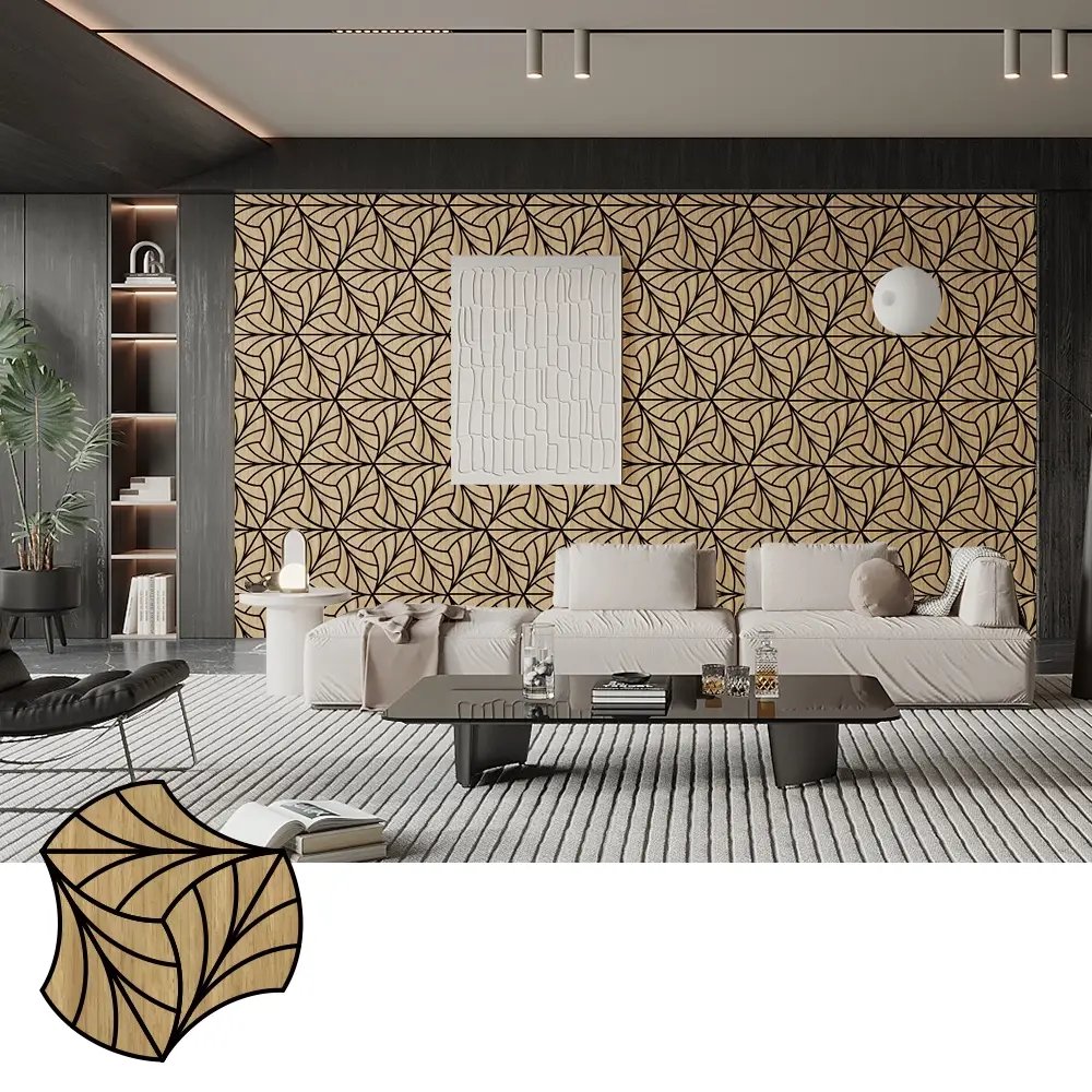 Wood Veneer Acoustic Panels ສໍາລັບ Music Studio ການຄວບຄຸມສຽງ