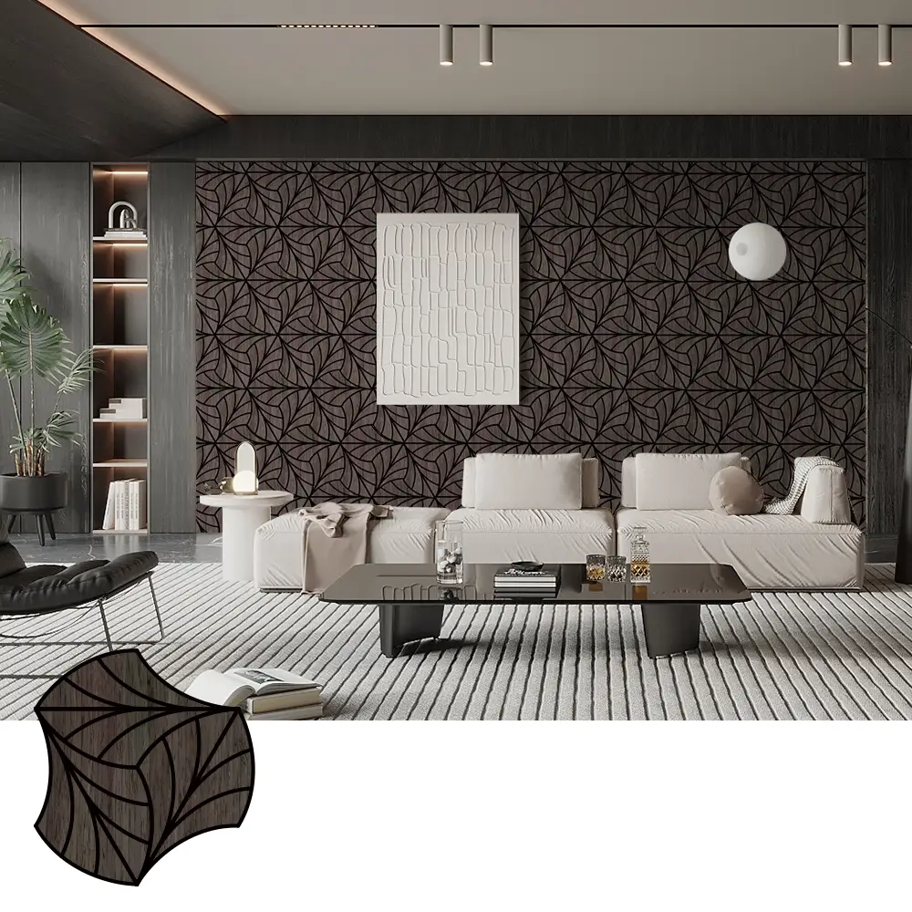 Wood Veneer Acoustic Panels ສໍາລັບ Music Studio ການຄວບຄຸມສຽງ