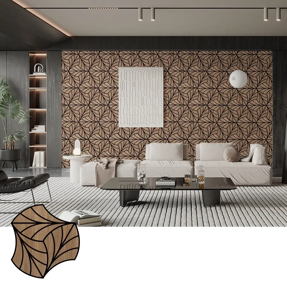 Wood Veneer Acoustic Panels ສໍາລັບ Music Studio ການຄວບຄຸມສຽງ